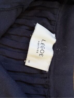 LEGOE Heritage Maternity Navy Ribbed Top